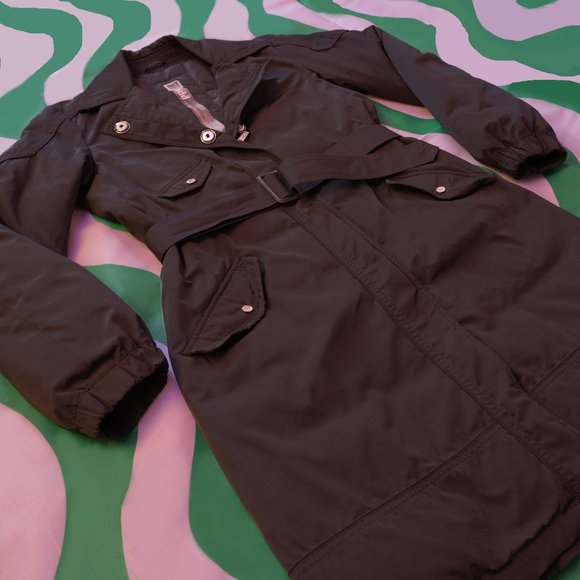 Add Down Trench-Style Puffer Coat - Picture 1 of 5